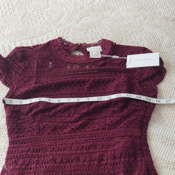 FOXIDOX Ellie Fit & Flare Lace Dress w/ Sexy Back - Picture 12 of 16